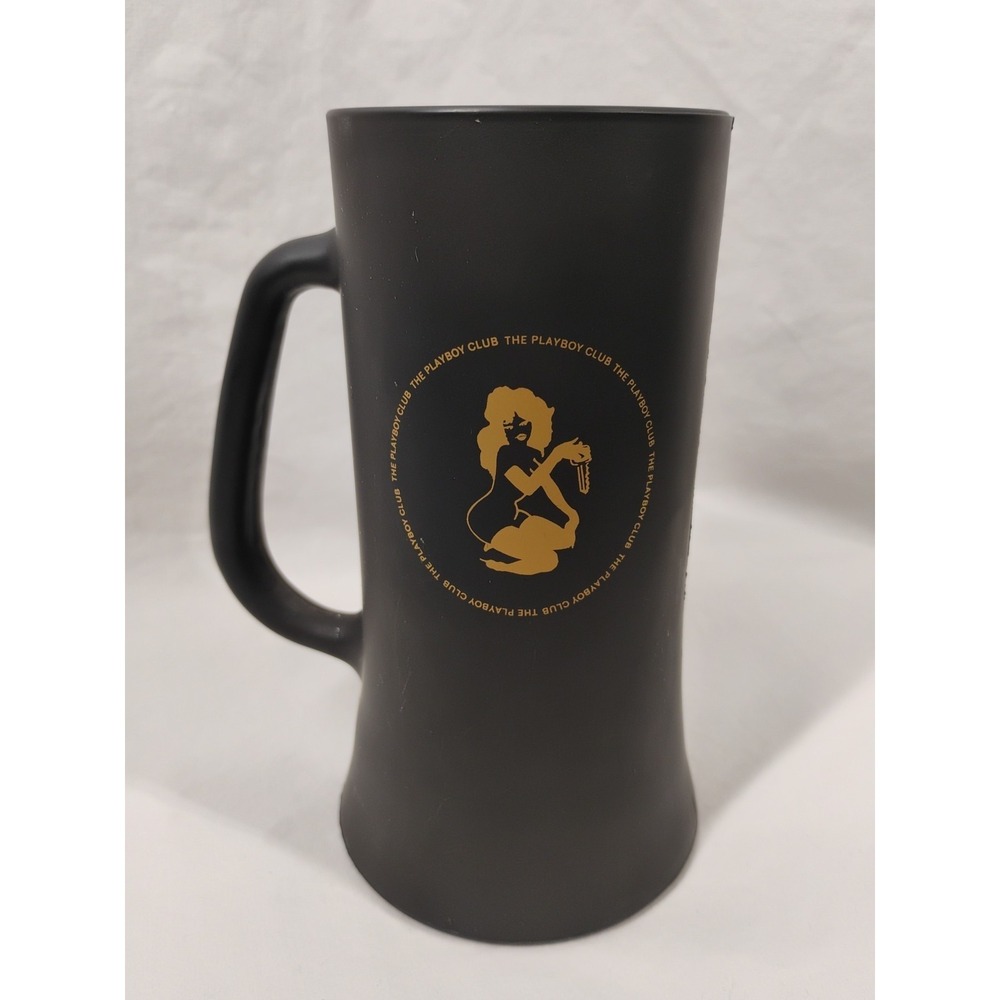 1960s The Playboy Club Mug Stein Black Matte With‎ Gold Surface Marks/Scratches